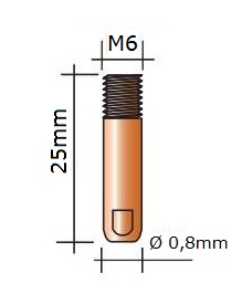Kontaktná špička na zváranie CO2 0,8mm
