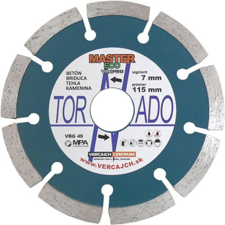 Diamantový rezný kotúč 115mm segmentvý TORNADO eco